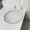 Clear with Gold rim