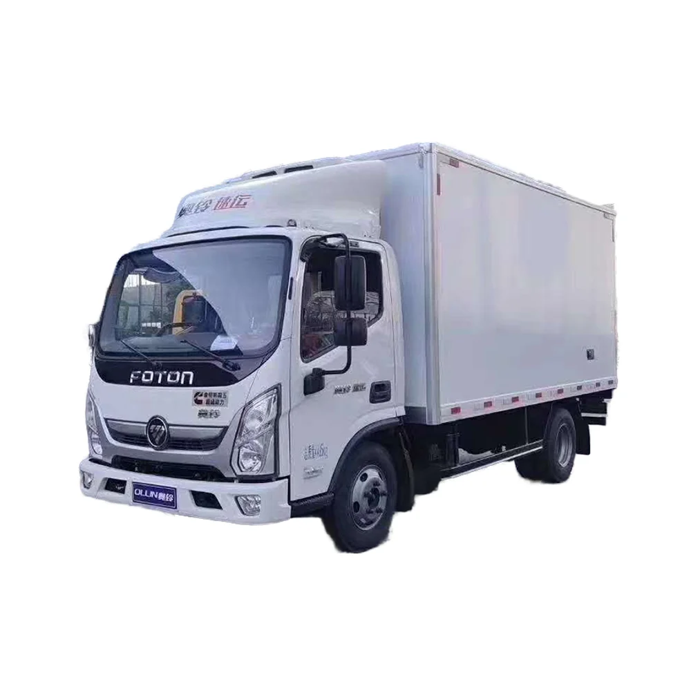 Foton-Chassis 4x2 Tiefkühl- und Kühlbox-LKW, 5-Tonnen-Leichtduty-Kühlbox-Transporter, Kühllaster zum Verkauf