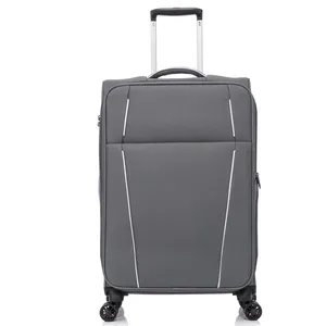 China Factory Custom Luggage Trolley Bags Nylon Soft Unisex Travel Luggage Suitcase Sets With Spinner Universal Wheel