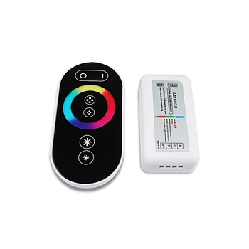 Touch Rgb Controller 24V 12Vdc 18A Plastic Shell 433Mhz Rf 6Keys Touch Remote Control 5050 Rgb Led strip Controller