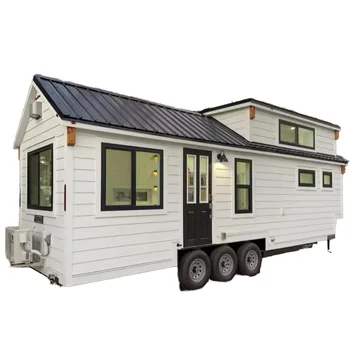 Cymdin Chinese Design Style Modular Prefabricated Mini House with Wheels Steel Structure Farmhouse Application