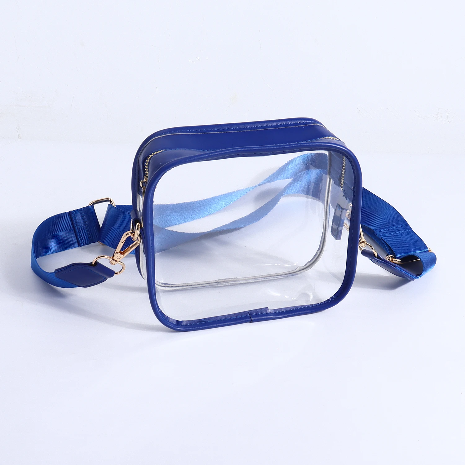 Keymay DIY Waterproof Transparent PVC Clear Messenger Bag Stadium Phone Purse Women Crossbody Clear Bag Stadium Approved