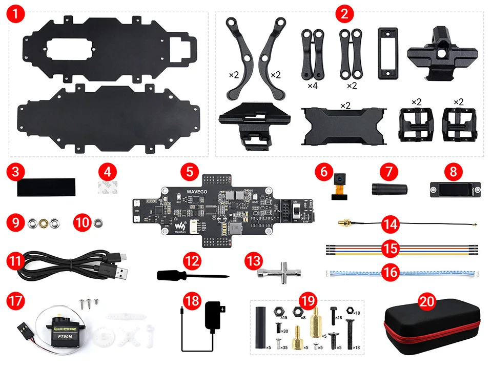 Wavego 12-dof Bionic Dog-like Robot,Open Source For Esp32 And Pi4b ...