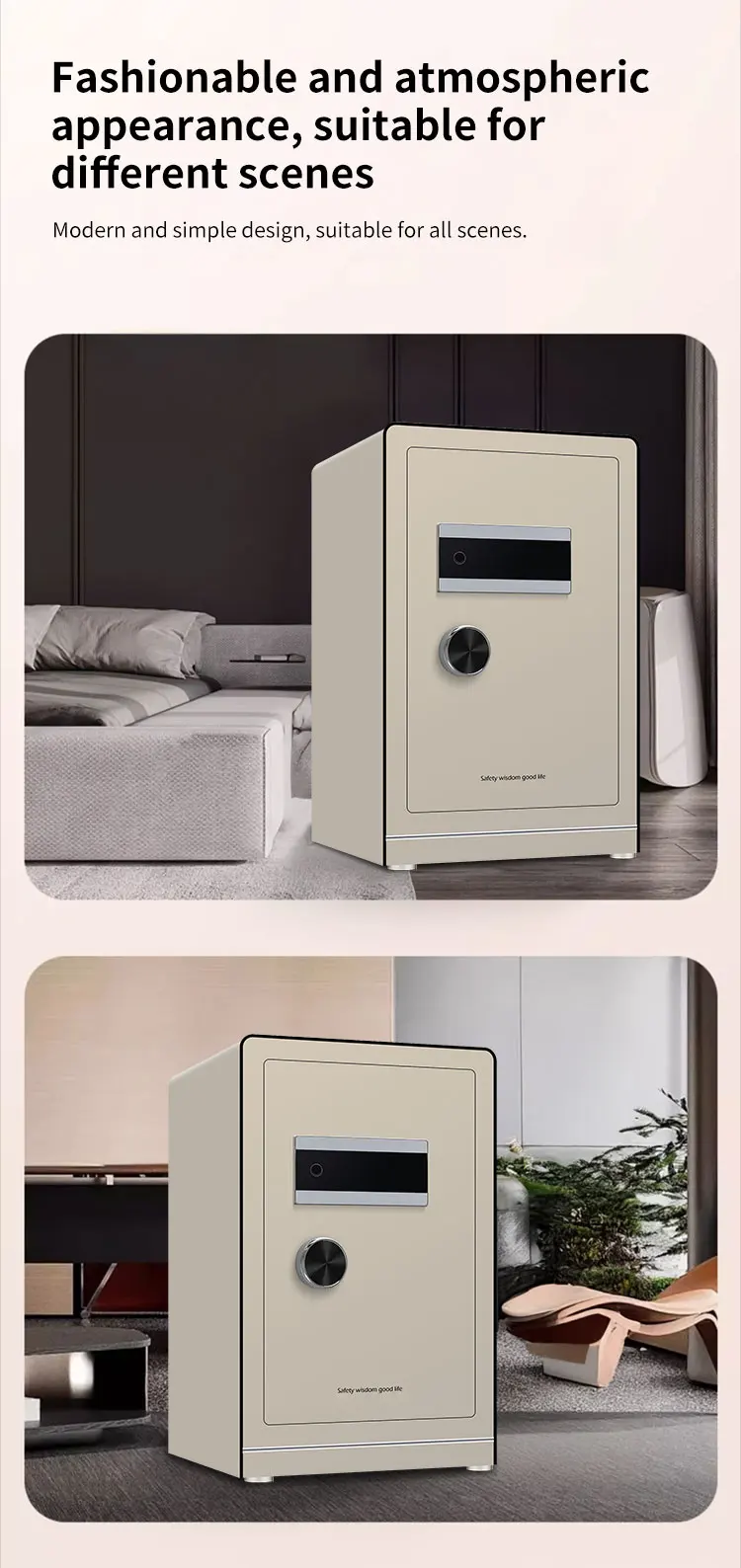CEQSAFE Smart Security Home Anti-Theft Book Safe with TUYA APP Biometric Fingerprint Digital Code Safe Box supplier