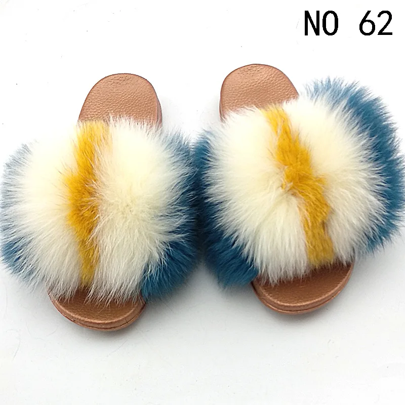 girls fluffy slider slippers