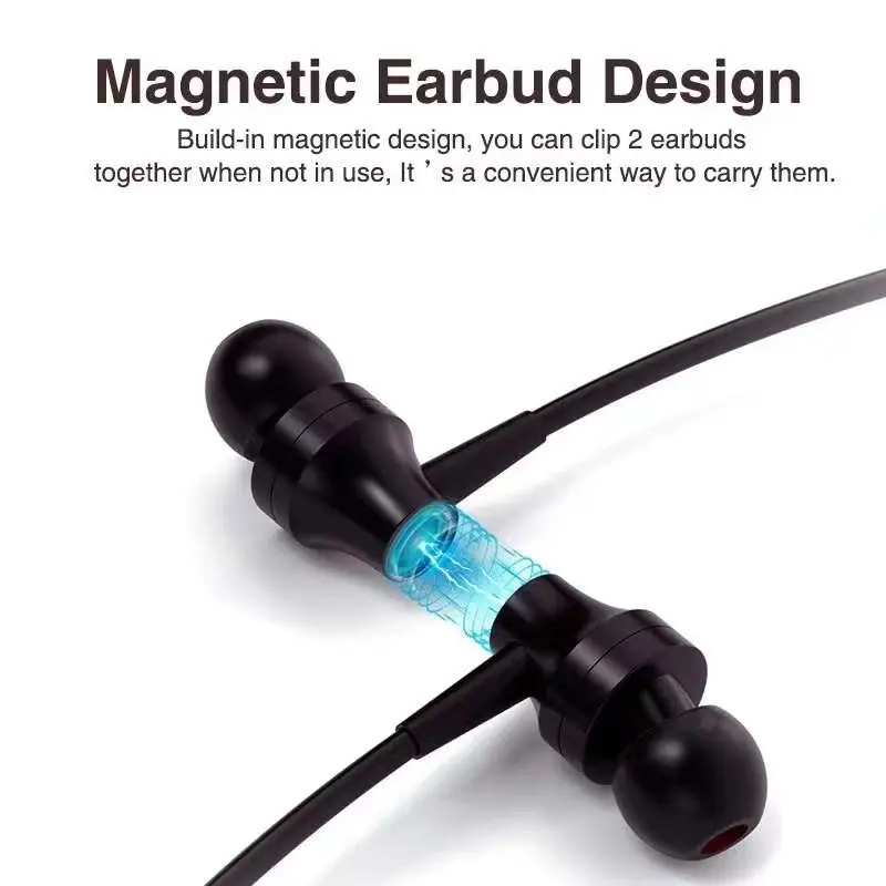 Multi-function Display for Bluetooths+MP3+FM Radio Wireless Neckband Earphone in Magnetic Earbud Design