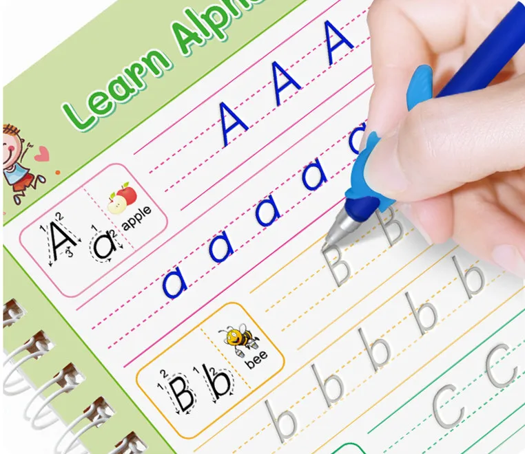 CL316 Custom English Handwriting Practice Copybook Reusable Sank Magic Copybook for Kids Magic Practice Copybook