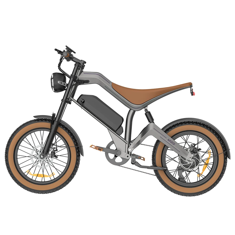 F-WHEEL M20 750W full suspension fat tire electric bike in side view