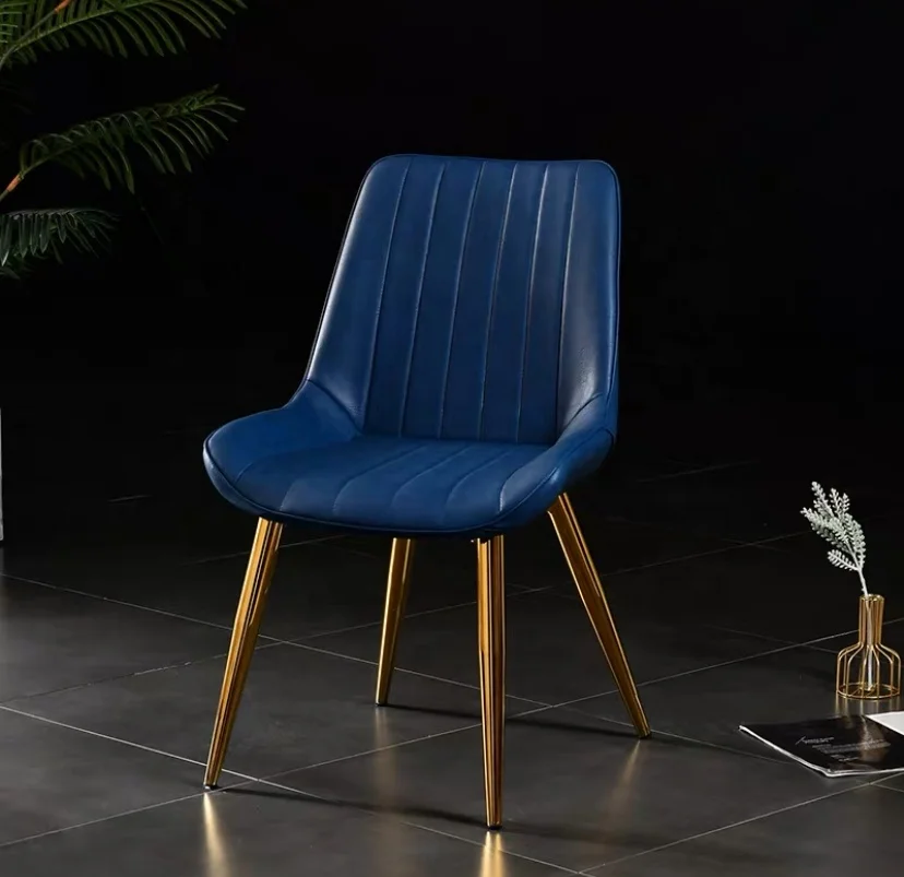 Light Luxury Leather Restaurant Coffee Shop Chair Leisure Comfortable Dining Chair