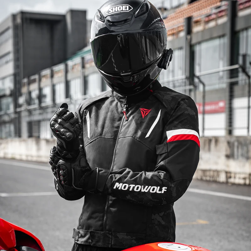 MOTOWOLF JM7 Waterproof Motorcycle Jacket for Men - Windproof and
