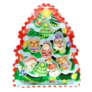 Wholesale Bulk Christmas Sweets 100g Delicious Cartoon Animals Christmas Tree Fruit Flavored Cotton Candy