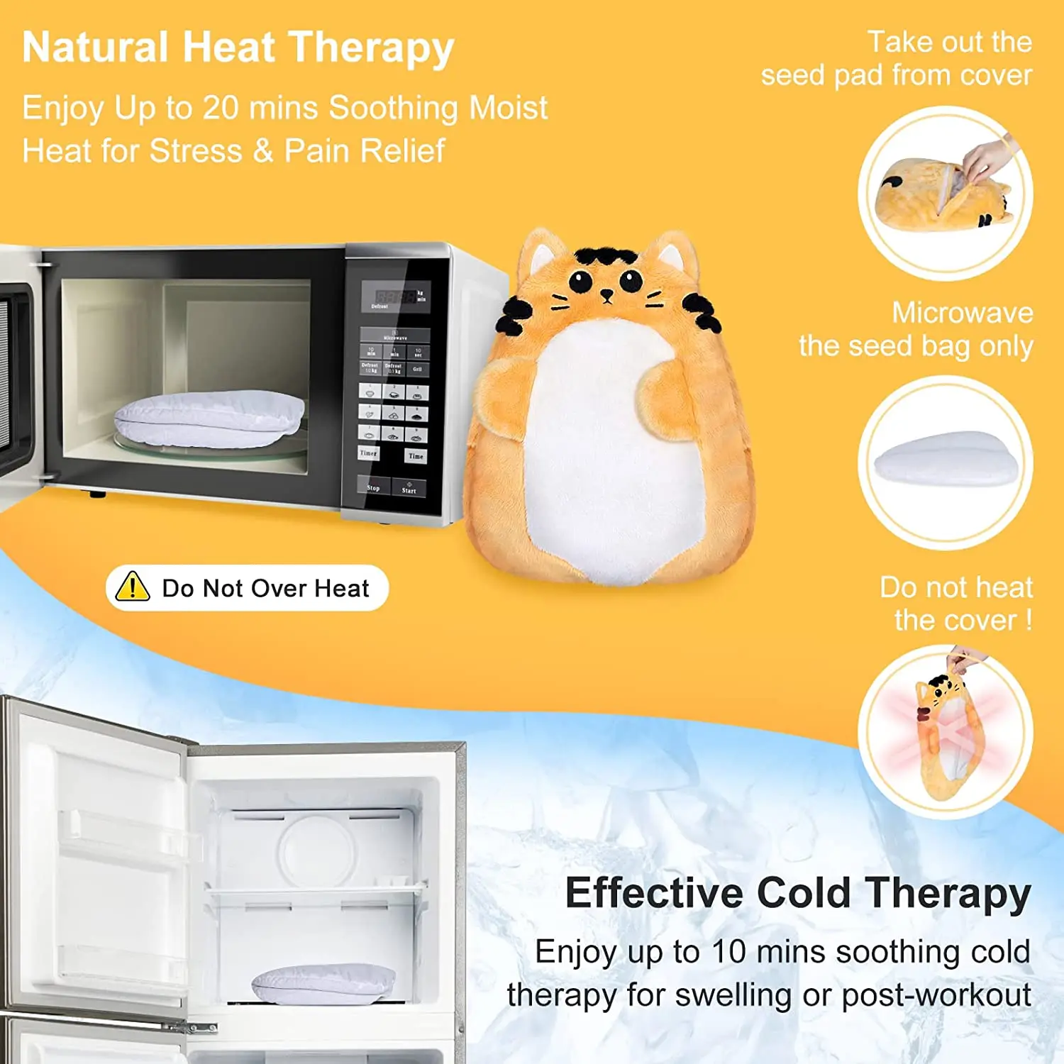 Microwavable Warm Weighted Plush Stuffed Animal Heating Pad Hot And