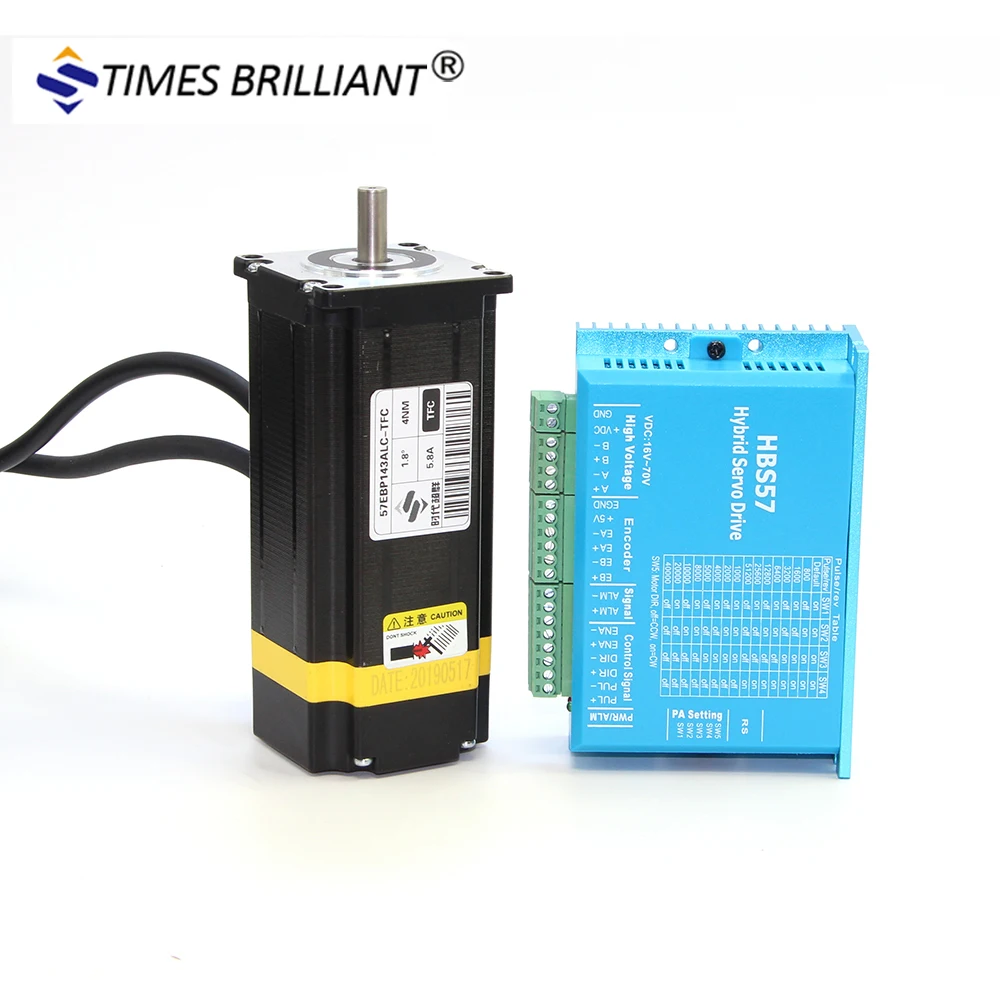 
Пекинский гибридный шаговый Серводвигатель Nema 23 3 Нм, шаговый двигатель с замкнутым циклом и кодировщиком, комплект двигателя ЧПУ 