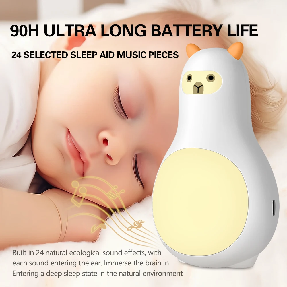 White Noise Sound Machine New Design Portable Night Time Baby Sound Machine 24 Soothing Nature Sound Machine Player for Sleep