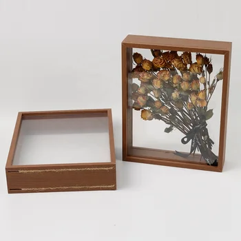 Wholesale fashion home decoration DIY dried flower wooden frame photo