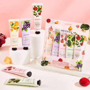 Custom Logo 5 Pcs in 1 Whitening Hydrating Hand Lotion Fruit Moisturizing Mini Hand Cream Moisturizer Gift Set
