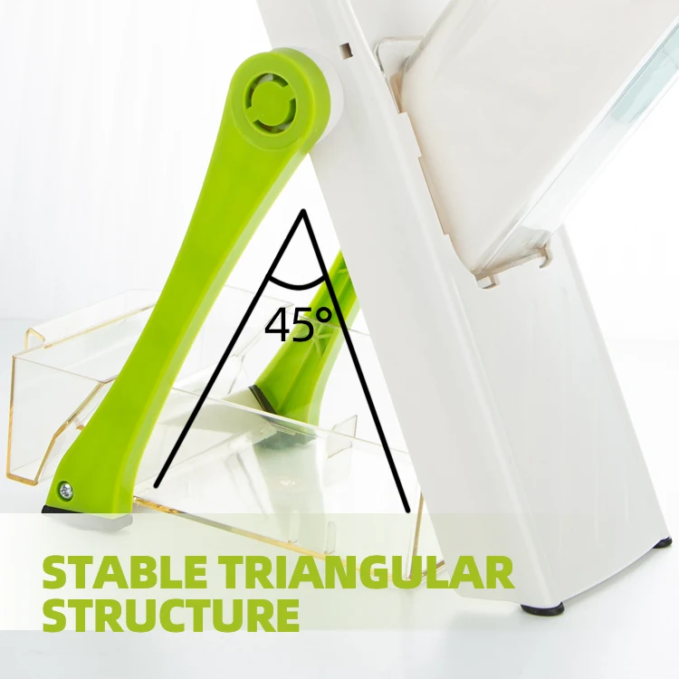 Gloway Multi-Purpose Adjustable Safe Food Cutter Chopper Foldable Handheld Food Prep Mandoline Vegetable Slicer Tool With Handle