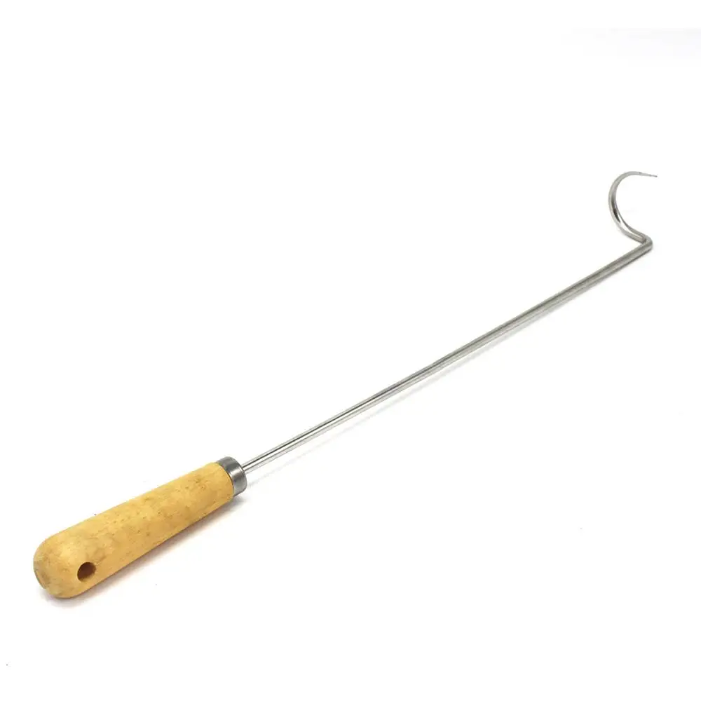 19 Inch Bbq Stainless Steel Pigtail Food Flipper Steak Meat Turner Hook ...