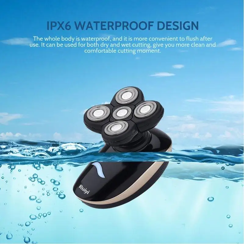 
 4 в 1 Amazon, Лидер продаж, устройство для удаления волос на лице, водонепроницаемая Вращающаяся бритва с USB, триммер для бороды, носа, волос, электробритва для мужчин  