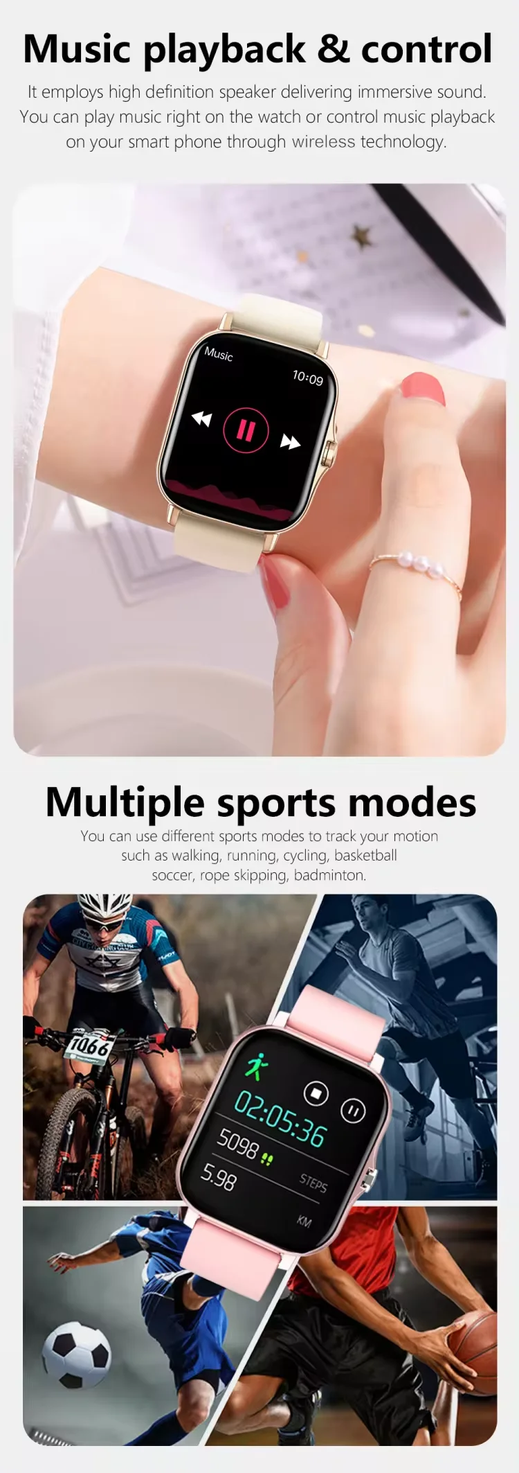 2024 New Arrival Y13 Full Screen Touch Fitness Tracker Call Online Intelligent Ios Android Sports Fashion Women Smart Watch