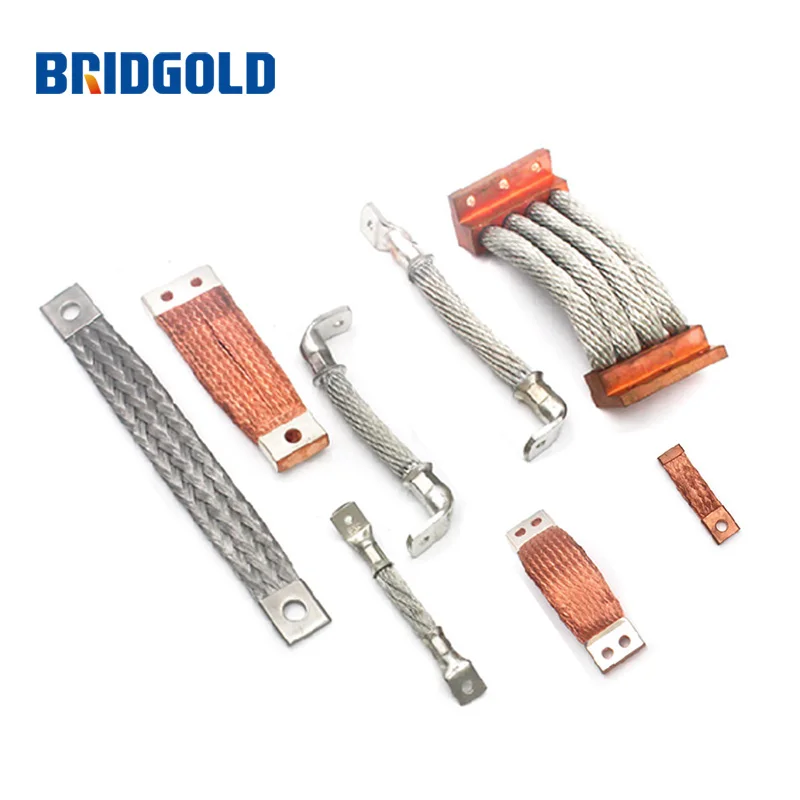 busbar BRIDGOLD Highly Current 5000A Flexible Copper Braid Busbars Electrical Grounding Braid copper braid  grounding wire gro