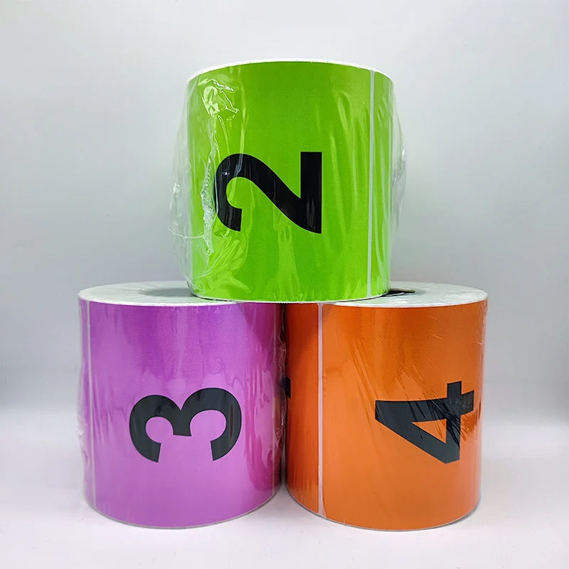 Manufacturer Custom Color Thermal Adhesive Labels Sticker Direct Thermal Printing Shipping Labels for Industrial Grocery Use