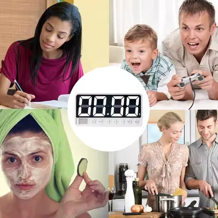 Large Digital Display LED Magnetic Rechargeable Countdown/Up Timer Learning Fitness Time Management Timer