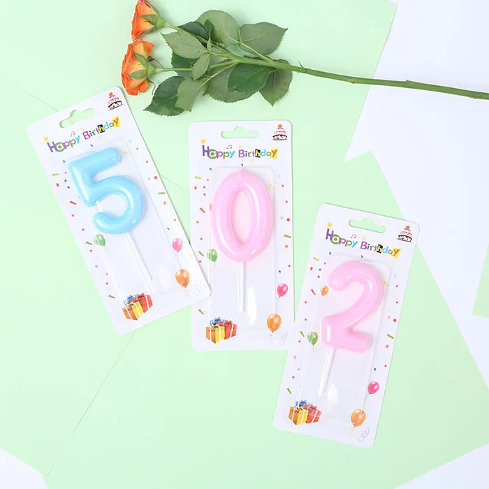 2023 Hot Sale Birthday Party Decorations Number Candles Ice Theme