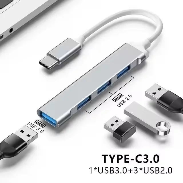 Pron-Hub 4 Port USB Hub 3.0 4 Ports for PC Laptop 4 in 1 USB Hub