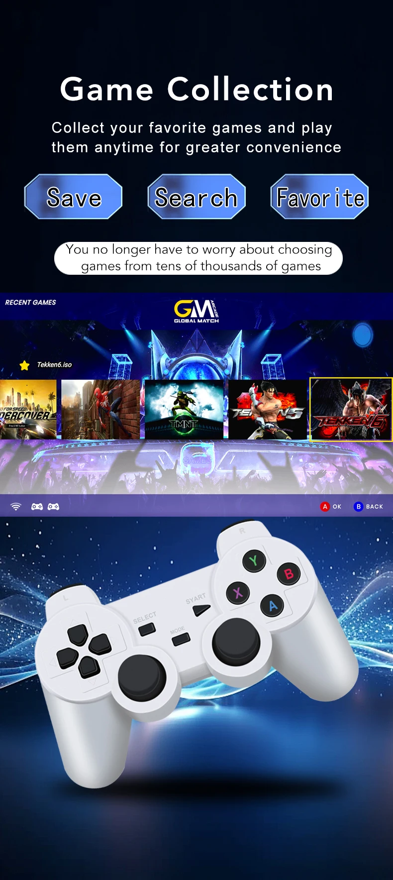 HY00 Portable HY00 Smart 4K 1080P Projector Remote Control Mini HY00 Android Home Game Box