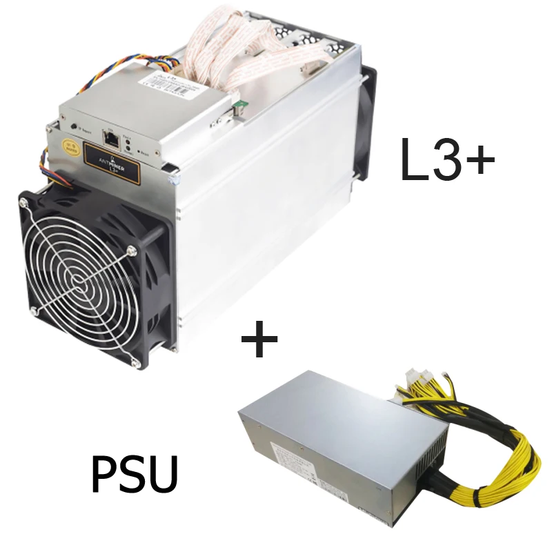 504m 504mh/S Scrypt Asic Bitmain Antminer L3+ With PSU LTC Litecoin Mining