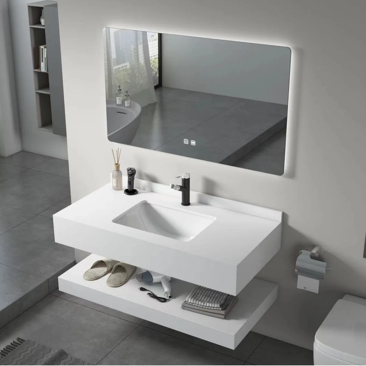 bathroom sintered stone vanity