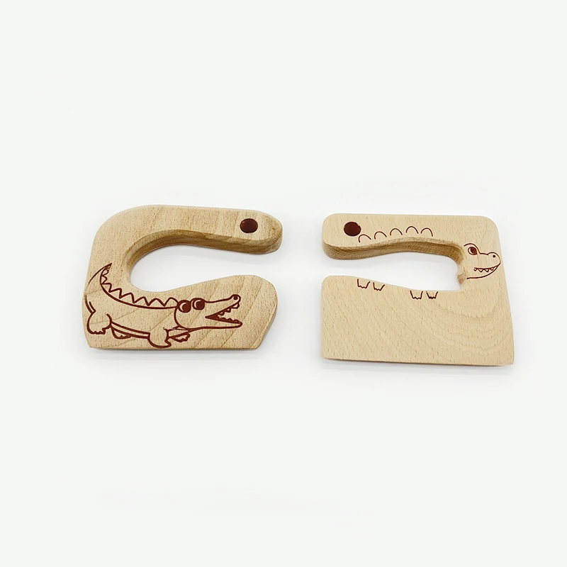 Baking for Real Cooking Toddler Kitchen Tools Wooden Kids Safe Knife and Kids Bamboo Wooden Handles Wooden Karambit Gold