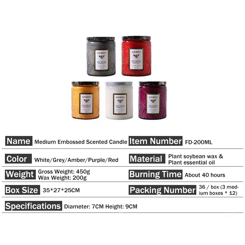 Aromatherapy Soy Wax Handmade Plant Wax Scented Candle Smokeless Home