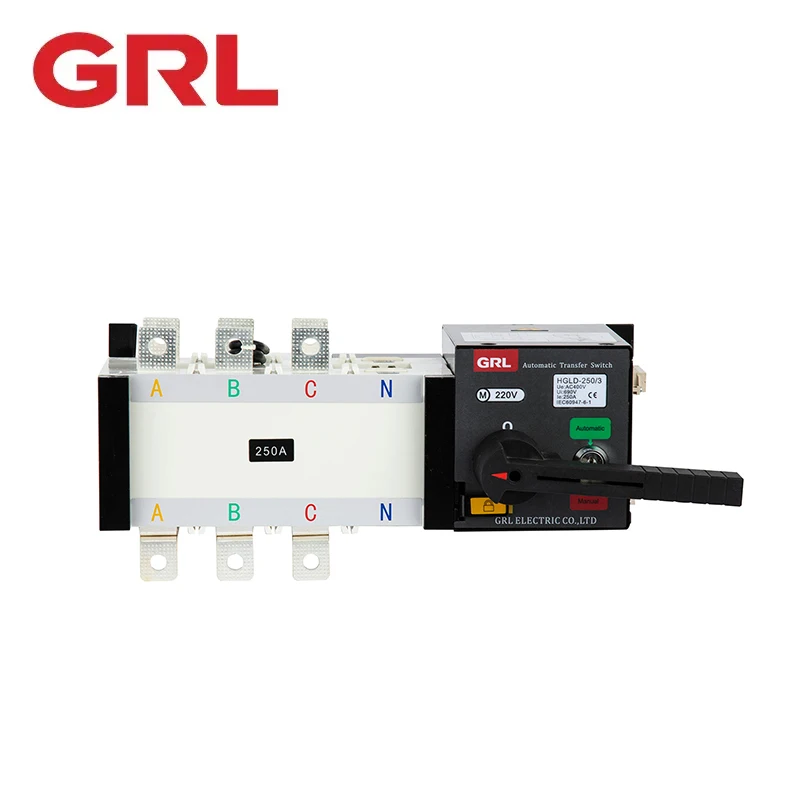 AC DC Automatic Transfer Switch for Generator Dual Power 4P 400V 100A ATS