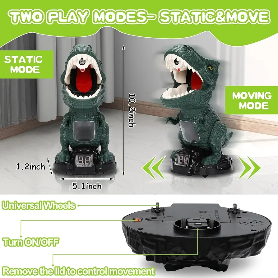 Новые игры для стрельбы динозавров с 2 пистолетами и 24 пенными пулями пластиковые игрушки детей распылителем тумана звук количество подсчета