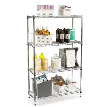 Versatile 4 Tier Storage Shelf For Retail Store And Home Organization