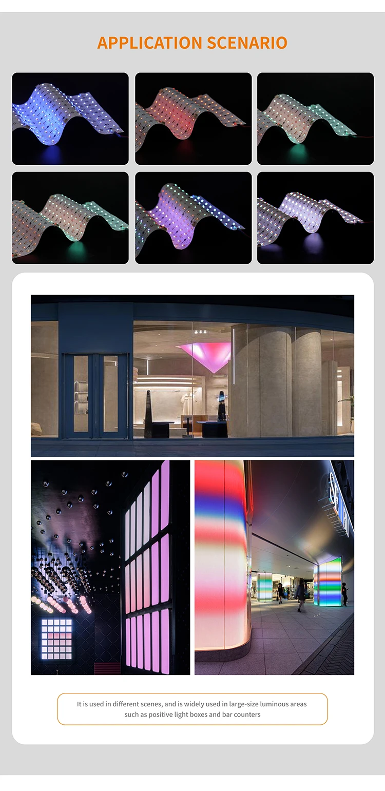 Custom LED Panel Programmable RGBIC SMD2835 24V Dream Color Chasing ...