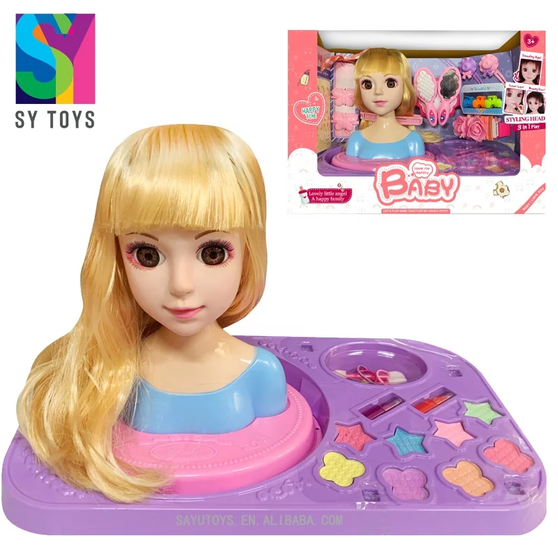 Sy Pretend Play Plastic Dress Up Girls Fashion Beauty Set Toy Hair Styling  Pretty Makeup Game Doll Heads For Girls - Buy Doll Heads For Girls,Makeup  Toys,Beauty Set Toy Product on 
