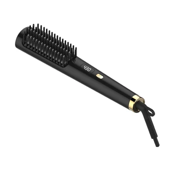 Portable Power Fast Heating Straightening Hair Styling Electric Hair Straightener Hot Comb Brush for Women