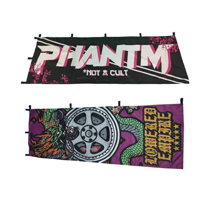 Cheap Advertising Sublimation Digital Customize Logo Double Sided Polyester Car Race Mini Outdoor Japanese Nabori Nobori Flag