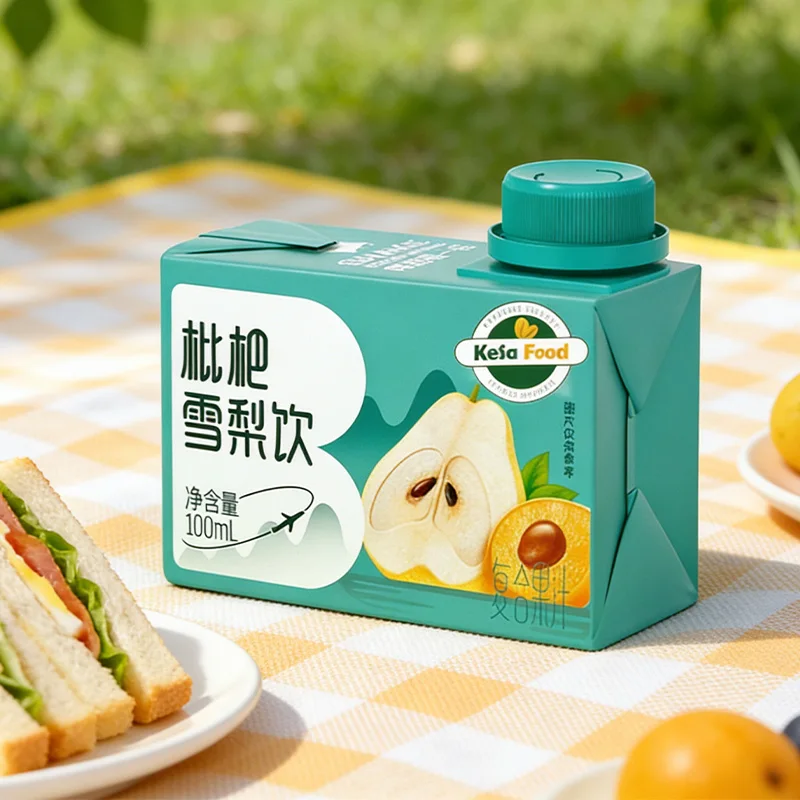 100ml ナチュラルハラール認証 ビワと洋梨風味のフルーツジュースドリンク 24本