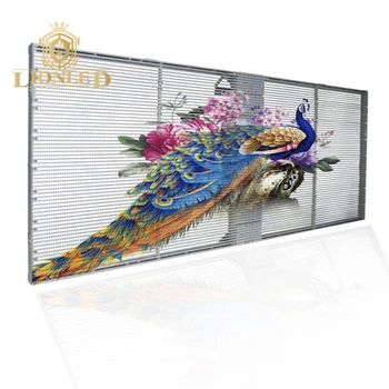 Lionled P3.91-7.8 transparent led fixed led display full color SMD advertising wall