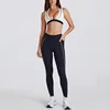 White-Bra & Black Leggings
