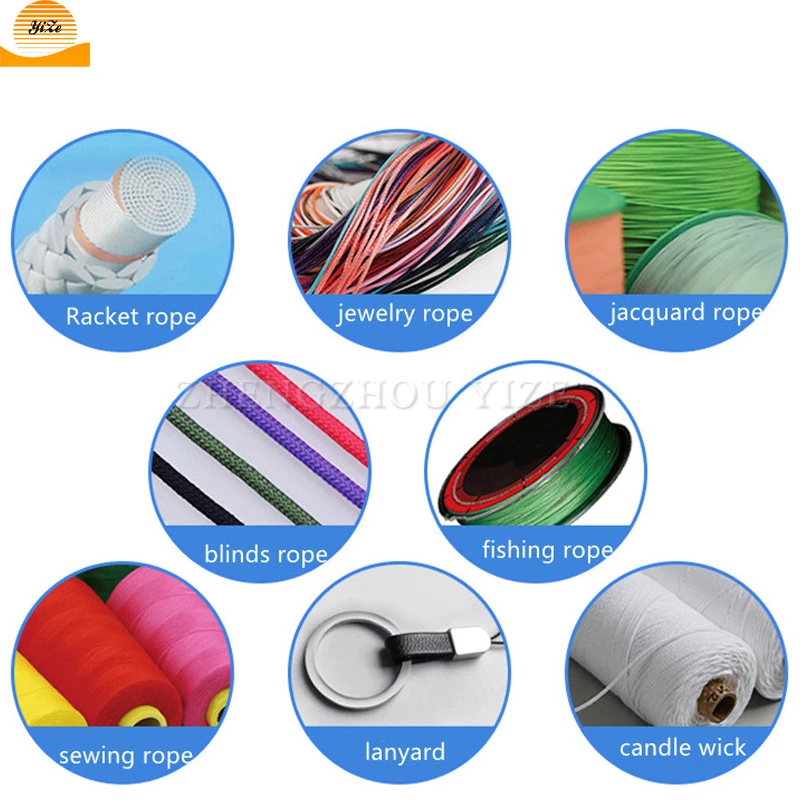 Computerized 6mm to 12mm 3 Strand Banana Fiber Rope Nylon Rope Making Machine Lace Elastic Fabric Braider Braiding Machine