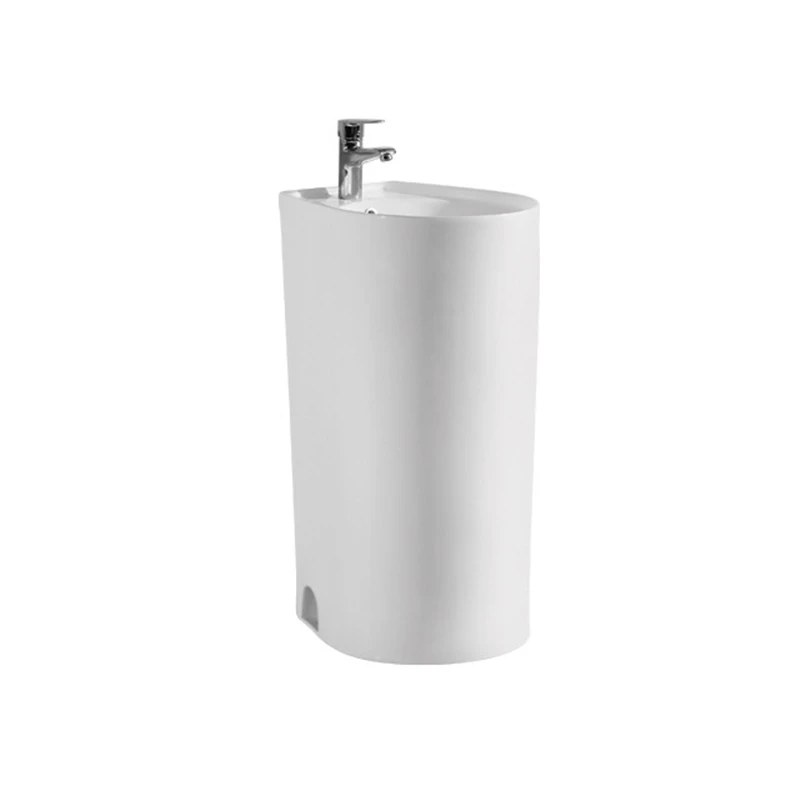Modern design Sanitary Ware Bathroom Ceramic Wash Hand Pedestal Basin Bathroom Basin Freestanding Sink