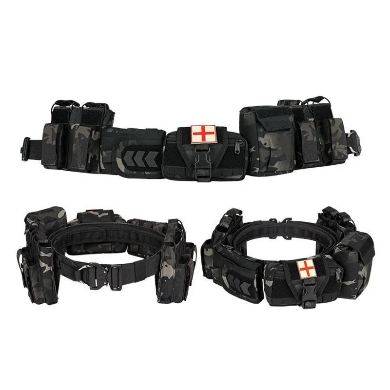 Outdoor Wear-resistant Tactical Waist Bag Storage Bag Hiking Pouch Comfortable Multifunctional Padded Belt Hunting