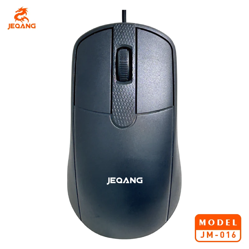 Jeqang JM-016 Mini Optical USB Wired Mouse Ergonomic 3D Style for Laptop Desktop Office Business Travel