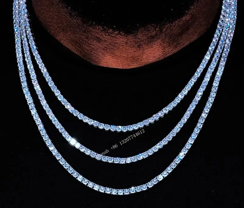 Pink Cubic Zirconia Tennis Chain 