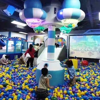 Ocean Ball Pit Indoor Equipment Interactive Projector Game Wall Balls ...